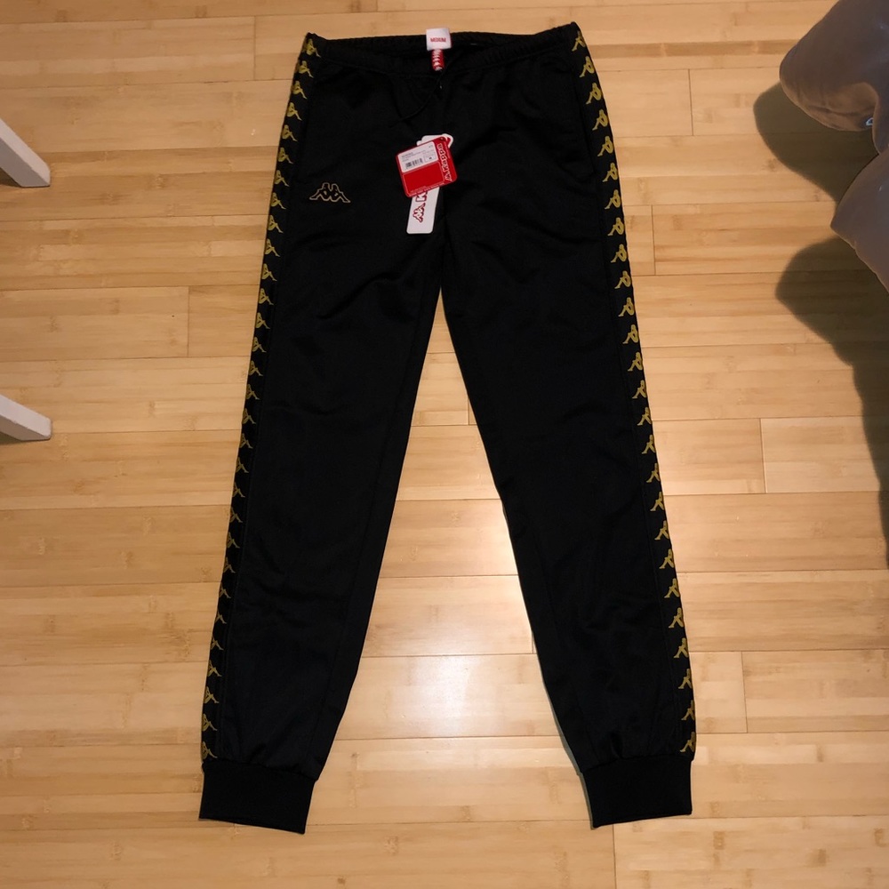 Brand New Black and Gold Kappa Joggers